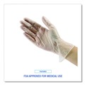 Disposable Gloves | Boardwalk BWK365LCT 2.6 mil 9.5 in. Long Powder-Free General Purpose Vinyl Gloves - Large, Clear (100/Box, 10 Boxes/Carton) image number 7