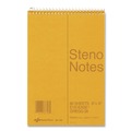 Office Jansan | National 36746 80 Eye-Ease Green Sheets 6 in. x 9 in. Gregg Rule Standard Spiral Steno Pad - Brown Cover image number 0