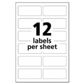 Office Jansan | Avery 61521 0.75 in. x 1.75 in. Durable Permanent Multi-Surface ID Labels - White (12/Sheet, 10 Sheets/Pack) image number 3