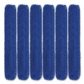 Mops | Gritt Commercial GRI182606PK 60 in. x 5 in. Microfiber Looped Dust Mop Pad Head - Blue (6/Carton) image number 0