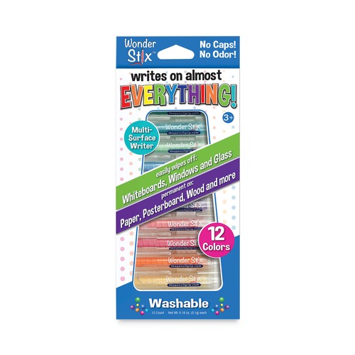 Office Jansan | TPG Creations 637 3.75 in. x 0.2 in. Wonder Stix - Assorted Colors (12/Pack) image number 0