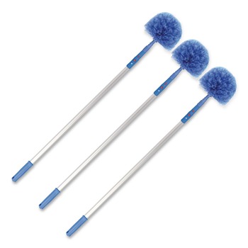 Gritt Commercial GRI1026F3PK 3 ft. to 6 ft. Handle Cobweb/Corner Duster Brush with Telescopic Pole (3/Kit)