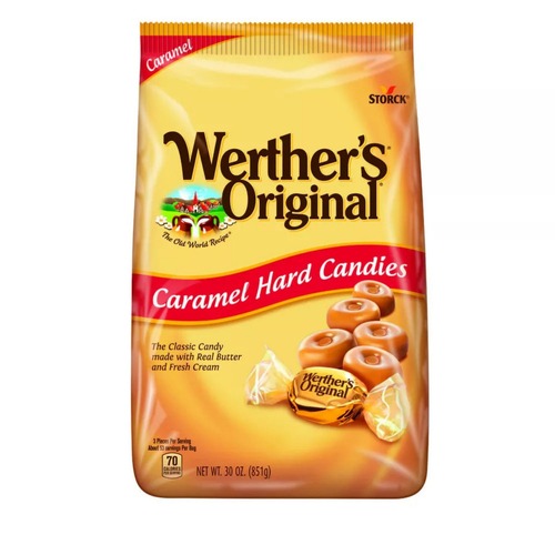 Snacks | Green Rabbit 0072799933487 30 oz Original Hard Candies - Caramel image number 0