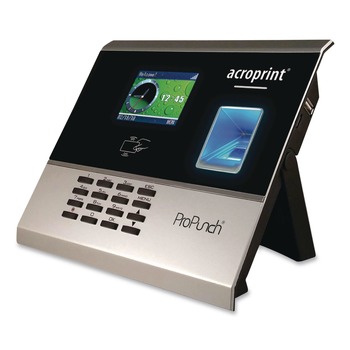 Acroprint 01-0288-000 ProPunch Biometric Time Clock for 3,000 Employees - Black/Silver