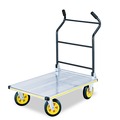  | Safco 4053NC STOW AWAY 1000 lbs. Capacity 24 in. x 39 in. x 40 in. Platform Truck - Aluminum/Black image number 0