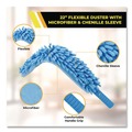 Dusters | Gritt Commercial GRI17520I 20 in. Pole Flexible Wand Duster with Microfiber and Chenille Sleeve (1-Kit) image number 4