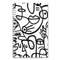 Notebooks & Pads | House of Doolittle 2121-41 Recycled Non-Dated Monthly/Weekly Abstract Faces Planner - Black/White Cover image number 3