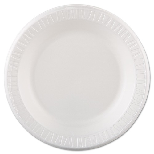  | Dart 10PWQR 10-1/4 in. Quiet Classic Laminated Foam Dinnerware - White - (500/Carton) image number 0