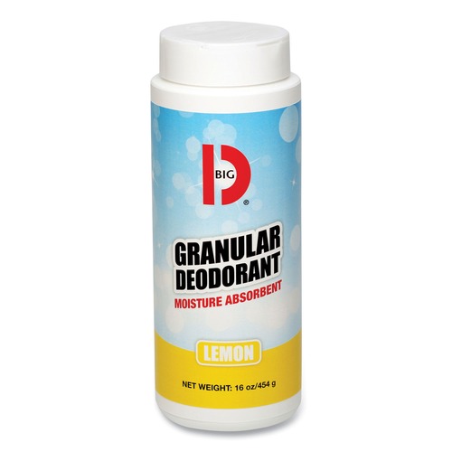 Office Jansan | Big D Industries 015000 16oz Shaker Can Granular Deodorant - Lemon (12/Carton) image number 0