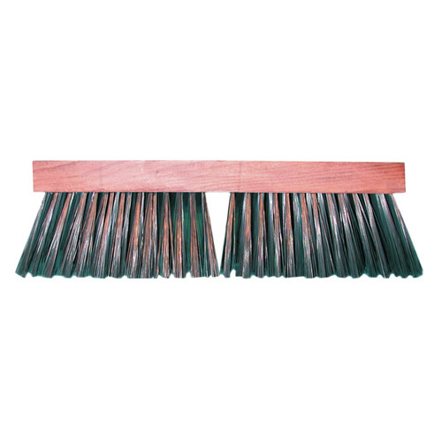 Cleaning Brushes | Magnolia Brush 3916 16 in. Hardwood Block Carbon Steel Wire Street Push Broom image number 0