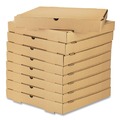 Food Trays, Containers, and Lids | Karat FP-PBF16K 16 in. x 16 in. x 2 in. Corrugated Pizza Box - Kraft (50/Carton) image number 3
