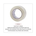 Office Jansan | Universal UNV30048 3 in. Core 48 mm. x 54.8 m. #120 Utility Grade Filament Tape - Clear (1-Roll) image number 3