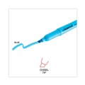  | Universal UNV08854 Chisel Tip Fluorescent Blue Ink Blue Barrel Pocket Highlighters (1 Dozen) image number 4