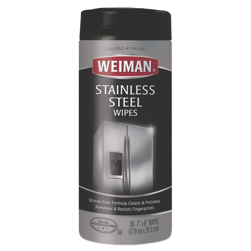Bulk Savings Pricing 2 | WEIMAN 92A 1-Ply 7 in. x 8 in. Stainless Steel Wipes - White image number 0