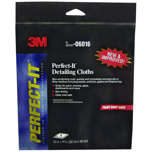  | 3M 6016 Perfect-It Detailing Cloths 12 in. x 14 in. (6-Pack) image number 0