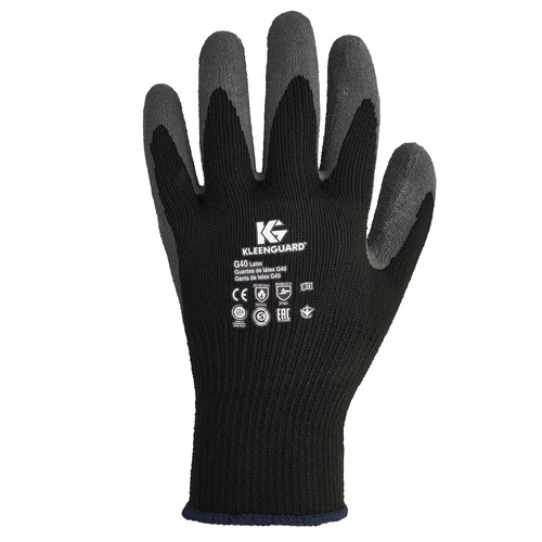 Work Gloves | KleenGuard 97271 KleenGuard G40 Multi-Purpose Latex Coated Gloves - Size 8, Black/Gray (12 Pairs/Pack) image number 0
