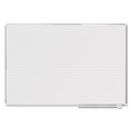  | MasterVision MA2794830 72 in. x 48 in. Ruled Magnetic Dry Erase Planning Board - White Lacquered Steel Surface, Silver Aluminum Frame image number 0