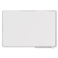 Office & Office Supplies | MasterVision MA2794830 72 in. x 48 in. Ruled Magnetic Dry Erase Planning Board - White Lacquered Steel Surface, Silver Aluminum Frame image number 0