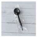 Food Service | Boardwalk BWKSOUPBLPPIW Mediumweight Wrapped Polypropylene Plastic Soup Spoon Cutlery - Black (1000/Carton) image number 4