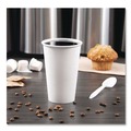 Cutlery | SOLO 316W-2050 16 oz. Single-Sided Poly Paper Hot Cups - White (50 Sleeve, 20 Sleeves/Carton) image number 6