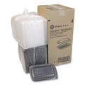 Food Trays, Containers, and Lids | Pactiv Corp. 0CNC10700DZY MealMaster 10 x 7.1 x 2.1 Rib Container - Black/Clear (90/Carton) image number 3