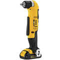Right Angle Drills | Dewalt DCD740C1 20V MAX Lithium-Ion Compact 3/8 in. Cordless Right Angle Drill Kit (1.5 Ah) image number 1