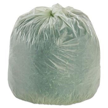 PAPER BAGS | Stout by Envision E4248E85 Ecosafe-6400 Bags, 48 Gal, 0.85 Mil, 42-in X 48-in, Green, 40/box