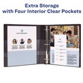 Binders | Avery 79996 3 Locking One Touch EZD Rings 5 in. Capacity 11 in. x 8.5 in. Heavy-Duty Non-View Binder with DuraHinge, Spine Label, and Thumb Notch - Black image number 4