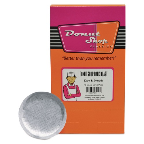 National Coffee Roasters Donut Shop Coffee Pods - Medium Roast (15/Box)