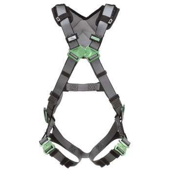 MSA V-FIT Back and Hip D-Rings with Quick-Connect Leg Straps and Shoulder Padding Harness - Standard