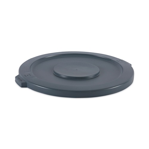 Cleaning & Janitorial Supplies | Boardwalk 1868182 Plastic Round Flat-Top Lid for 32 gal. Waste Receptacles - Gray image number 0