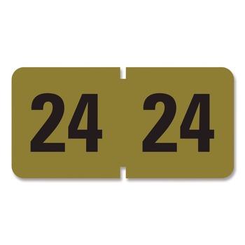 Smead Yearly End Tab 2024 File Folder Labels - Gold (1-Roll)