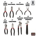 Hand Tool Sets | Great Neck 87900 8-Piece Steel Pliers And Wrench Tool Set image number 10