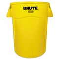 Trash Cans | Rubbermaid Commercial FG264360YEL 44 Gallon Plastic Vented Round Brute Container - Yellow image number 0
