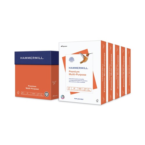 Office Jansan | Hammermill 10581-0 97 Bright 24 lbs. 8.5 in. x 11 in. Premium Multipurpose Print Paper - White (5 Reams/Carton) image number 0