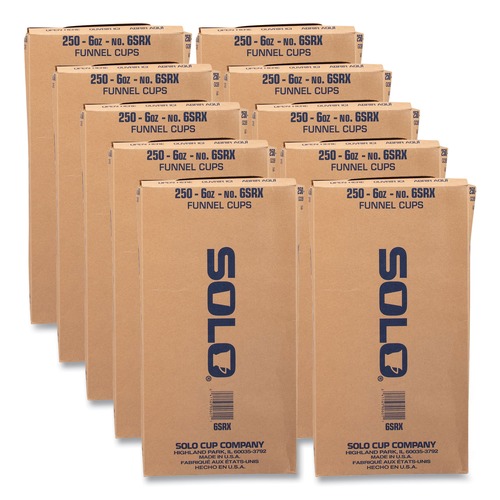 Food Service | SOLO 6SRX-2050 6 oz. Bare Eco-Forward Treated Paper Funnel Cups - White (2500/Carton) image number 0
