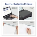 Office Jansan | Avery 11429 Index Maker 11 in. x 8.5 in. 12-Tab Print and Apply Clear Label Dividers - White/White Tabs (5/Pack) image number 5