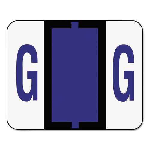Labels | Smead 67077 1 in. x 1.25 in. G Color-Coded End Tab Filing Labels - White (1-Roll) image number 0