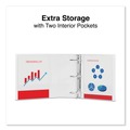 Office Jansan | Universal UNV20994 4 in. Capacity 11 in. x 8.5 in. 3-Slant-Ring View Binder - White image number 10
