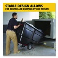 Trash Cans | Rubbermaid Commercial FG130400BLA 202 gal. 450 lbs. Capacity Plastic Rotomolded Tilt Truck - Black image number 5