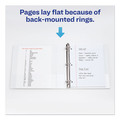 Office Jansan | Avery 17042 3 in. Capacity 11 x 8.5 Durable View Binder with DuraHinge and 3 Slant Rings - White image number 7