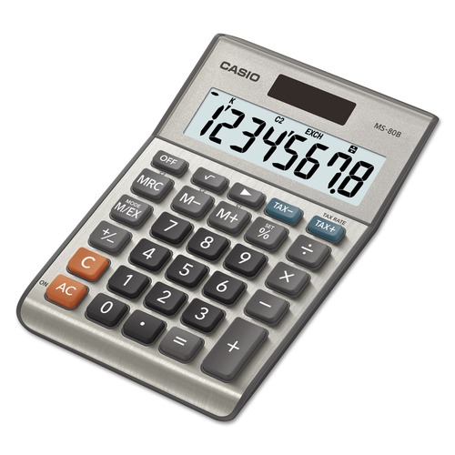 Office Jansan | Casio MS-80B 8-Digit LCD MS-80B Tax and Currency Calculator image number 0