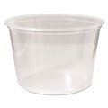 Food Service | Fabri-Kal 000000000009505102 4.6 in. Diameter x 3 in. h 16 oz Microwavable Plastic Deli Containers - Clear (500/Carton) image number 0