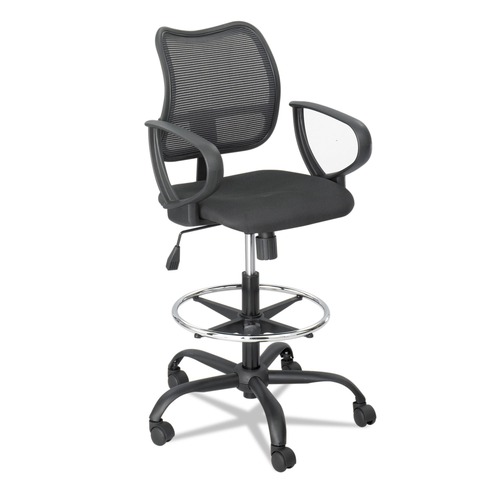 | Safco 3395BL Vue Series Mesh Extended Height Chair, Acrylic Fabric Seat, Black image number 0