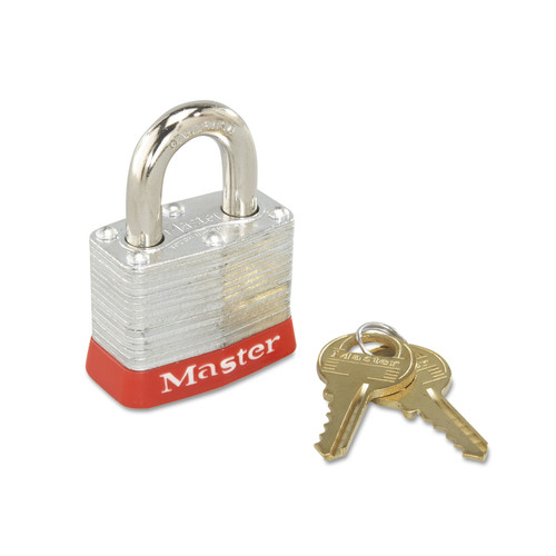 Jobsite Accessories | Master Lock 3RED 4 Pin Tumbler Steel Body Safety Padlock image number 0
