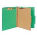  | Universal UNV10202 Bright Colored Pressboard Classification Folders - Letter, Emerald Green (10/Box) image number 1