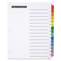 Dividers & Tabs | Office Essentials 11675 Table 'n Tabs 11 in. x 8.5 in. 15-Tab 1 to 15 Dividers - White/Assorted Tabs (1-Set) image number 1