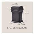 Trash Cans | Rubbermaid Commercial FG917188BLA Ranger 45-Gallon Fire-Safe Structural Foam Container - Black image number 1