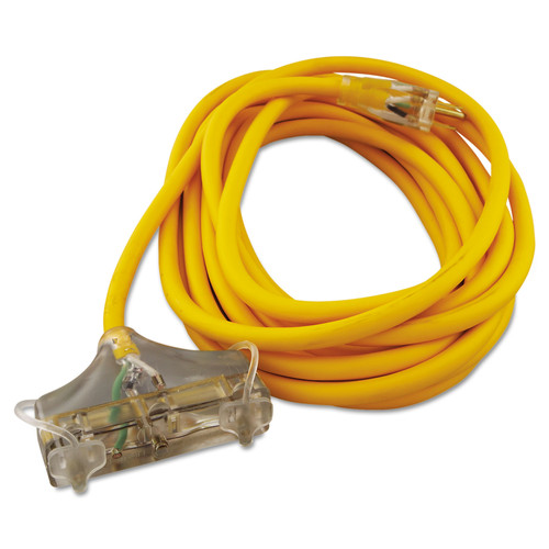 CCI 034870002 25 ft. Polar/Solar 3-Outlet Outdoor Extension Cord (Yellow) image number 0