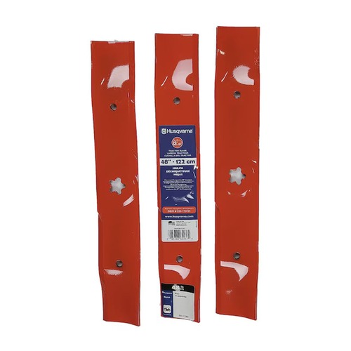  | Husqvarna 586117303 3-Piece 48 in. Mulching Lawn Mower Blades - Orange image number 0